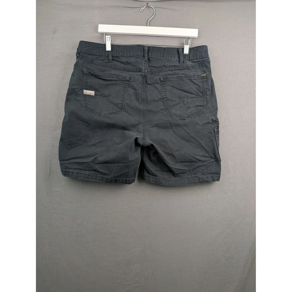 Ariat Rebar Made Tough Shorts Mens 32 Black Perfect‎ Rise Straight